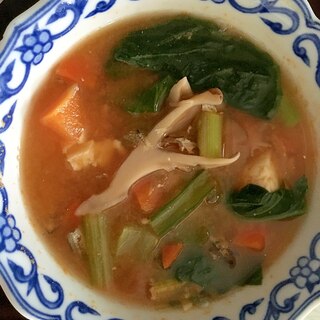 舞茸、野菜のチゲ！韓国風